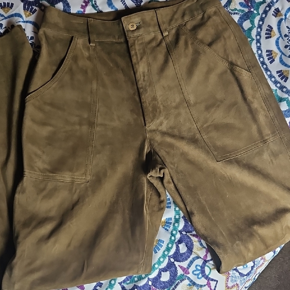 Brown Suede Pants